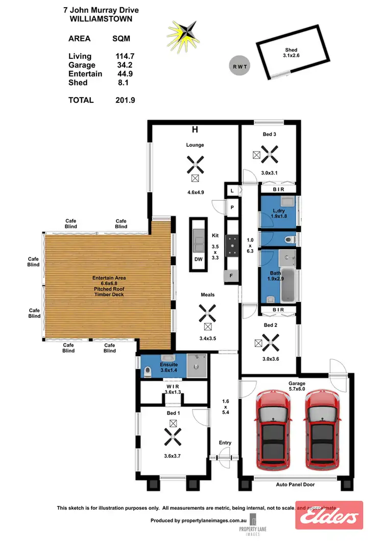 Floorplan of Homely house listing, 7 John Murray Drive, Williamstown SA 5351