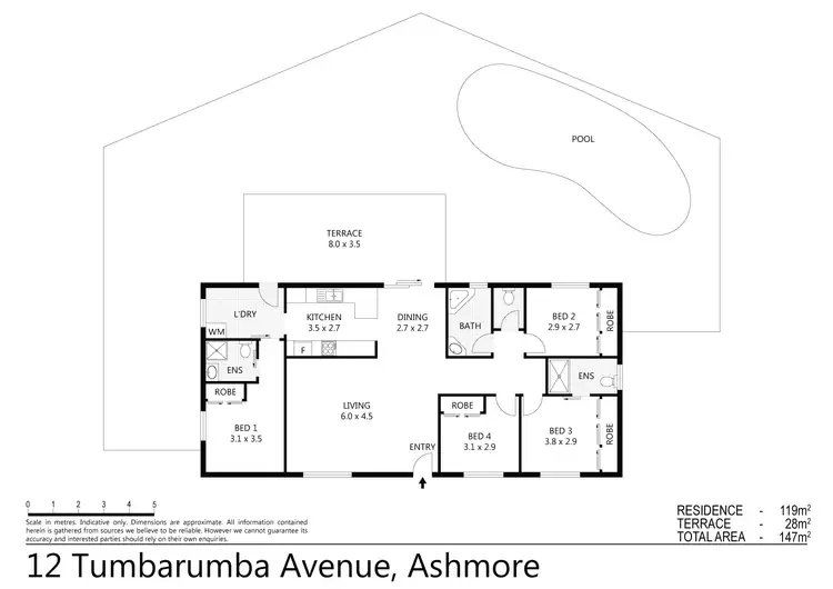 Floorplan of Homely house listing, 12 Tumbarumba Avenue, Ashmore QLD 4214