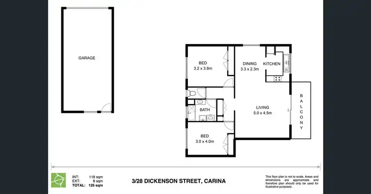 Floorplan of Homely unit listing, 3/28 Dickenson Street, Carina QLD 4152
