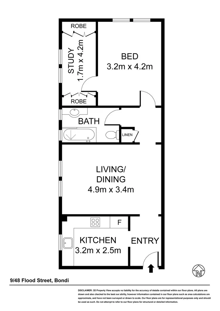 Floorplan of Homely apartment listing, 9/48 Flood Street, Bondi NSW 2026