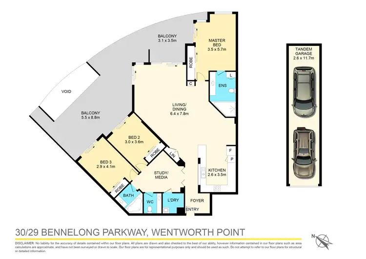 Floorplan of Homely apartment listing, 30/29 Bennelong Parkway, Wentworth Point NSW 2127
