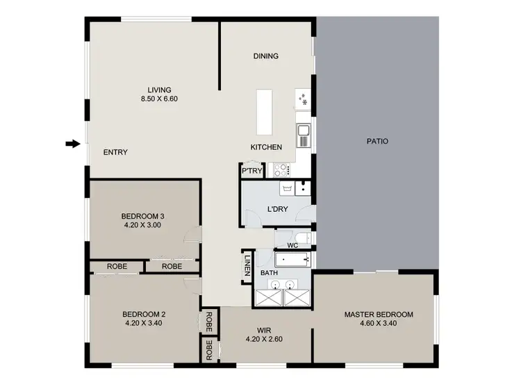 Floorplan of Homely house listing, 3 Alkina Crescent, Boyne Island QLD 4680