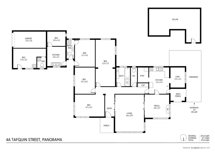 Floorplan of Homely house listing, 4a Tafquin Street, Panorama SA 5041