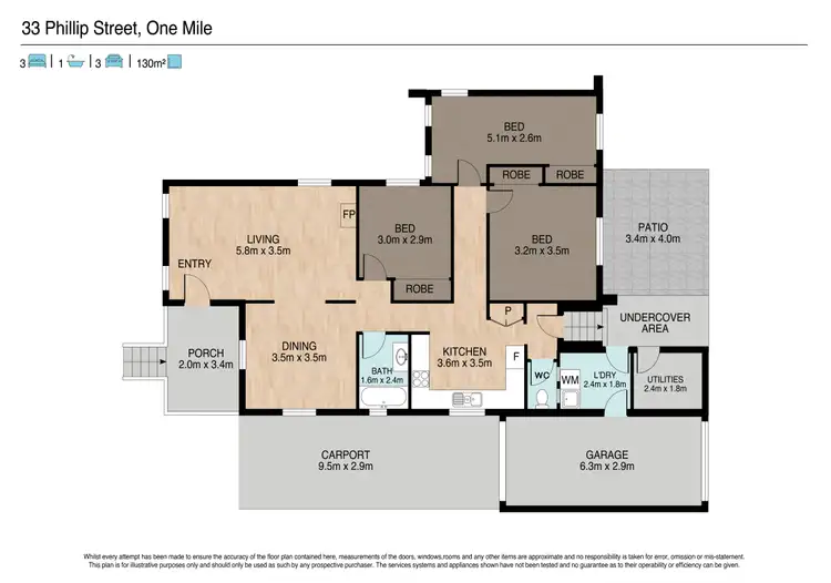Floorplan of Homely house listing, 33 Phillip Street, One Mile QLD 4305