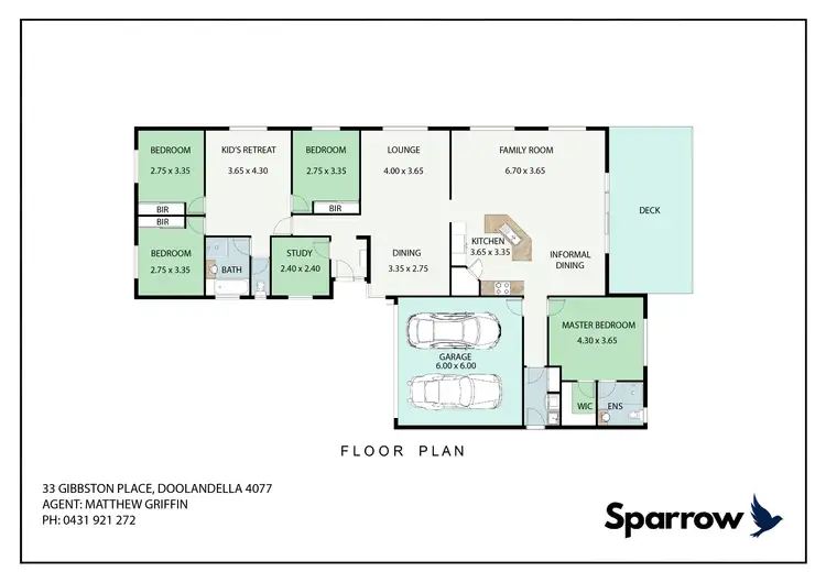 Floorplan of Homely house listing, 33 Gibbston Place, Doolandella QLD 4077