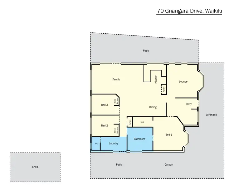 Floorplan of Homely house listing, 70 Gnangara Drive, Waikiki WA 6169