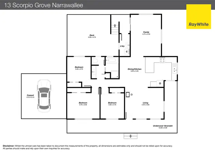 Floorplan of Homely house listing, 13 Scorpio Grove, Narrawallee NSW 2539