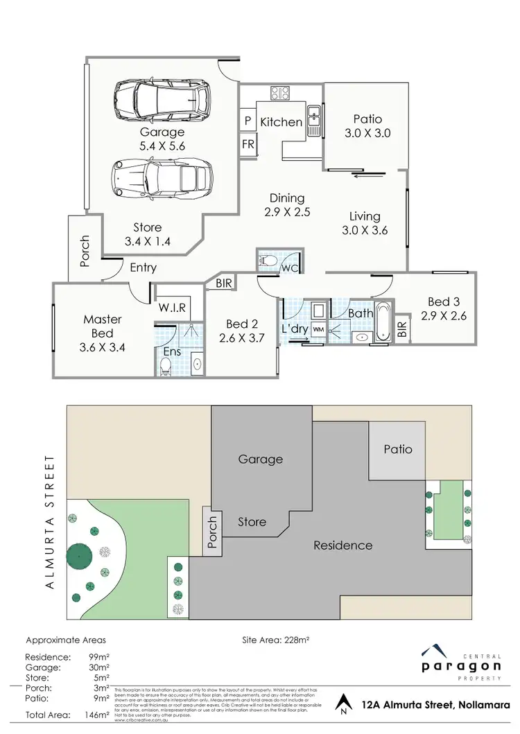 Floorplan of Homely house listing, 12a Almurta Street, Nollamara WA 6061