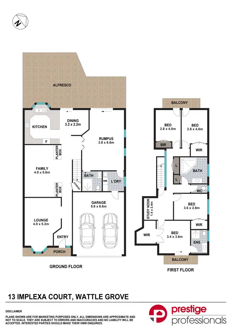Floorplan of Homely house listing, 13 Implexa Court, Wattle Grove NSW 2173