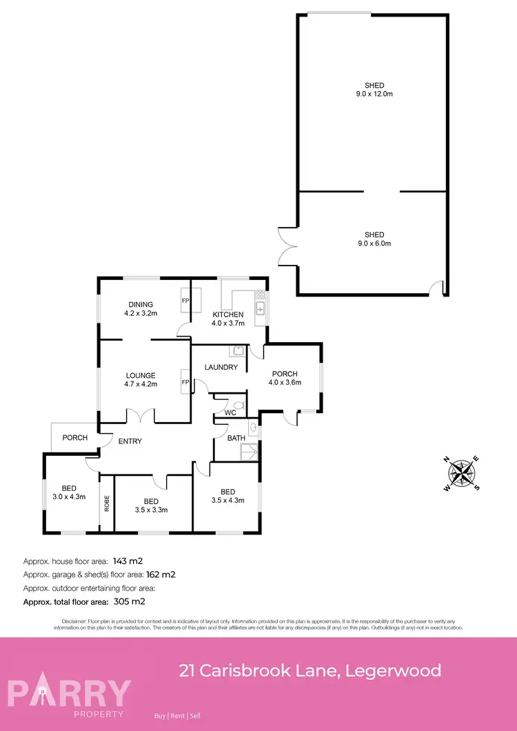 Floorplan of Homely house listing, 21 Carisbrook Lane, Legerwood TAS 7263