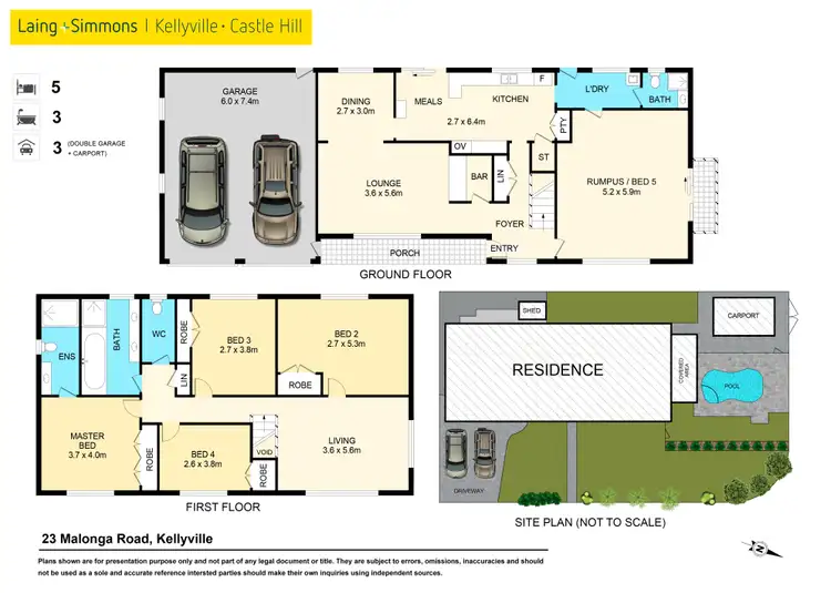 Floorplan of Homely house listing, 23 Malonga Avenue, Kellyville NSW 2155