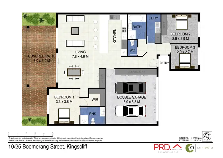 Floorplan of Homely villa listing, 10/25 Boomerang Street, Kingscliff NSW 2487