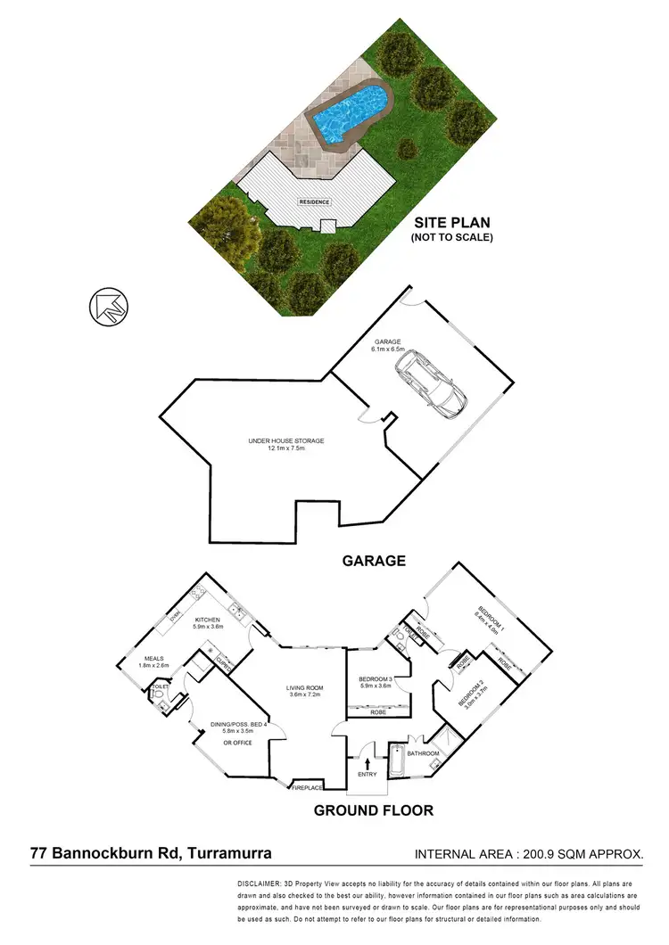 Floorplan of Homely house listing, 77 Bannockburn Road, Turramurra NSW 2074