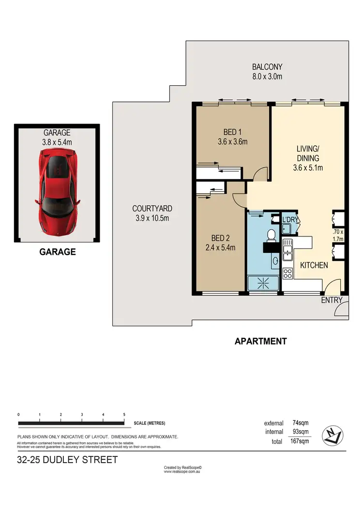 Floorplan of Homely unit listing, 32/25 Dudley Street, Highgate Hill QLD 4101