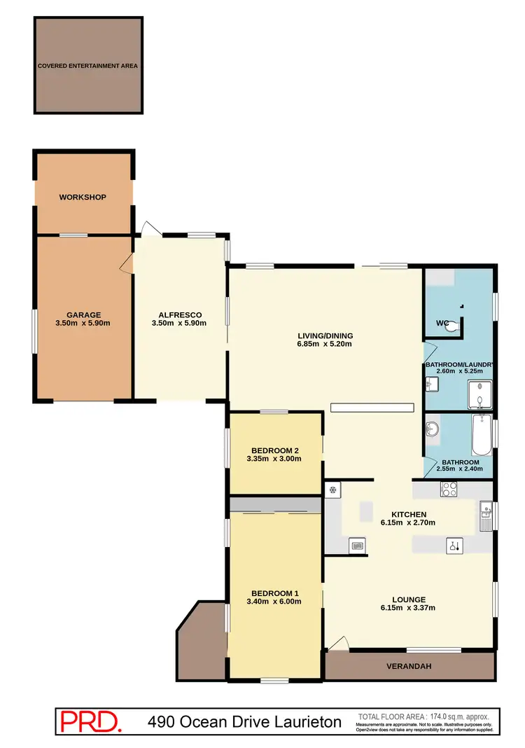Floorplan of Homely house listing, 490 Ocean Drive, Laurieton NSW 2443