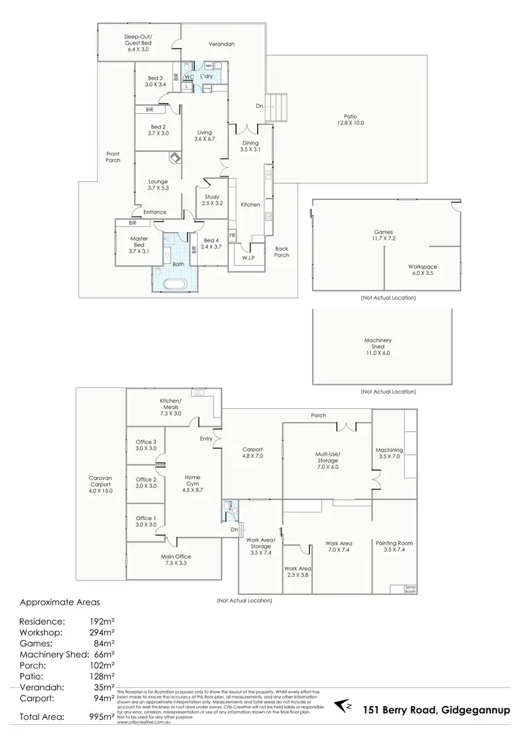 Floorplan of Homely rural property listing, 151 Berry Road, Gidgegannup WA 6083