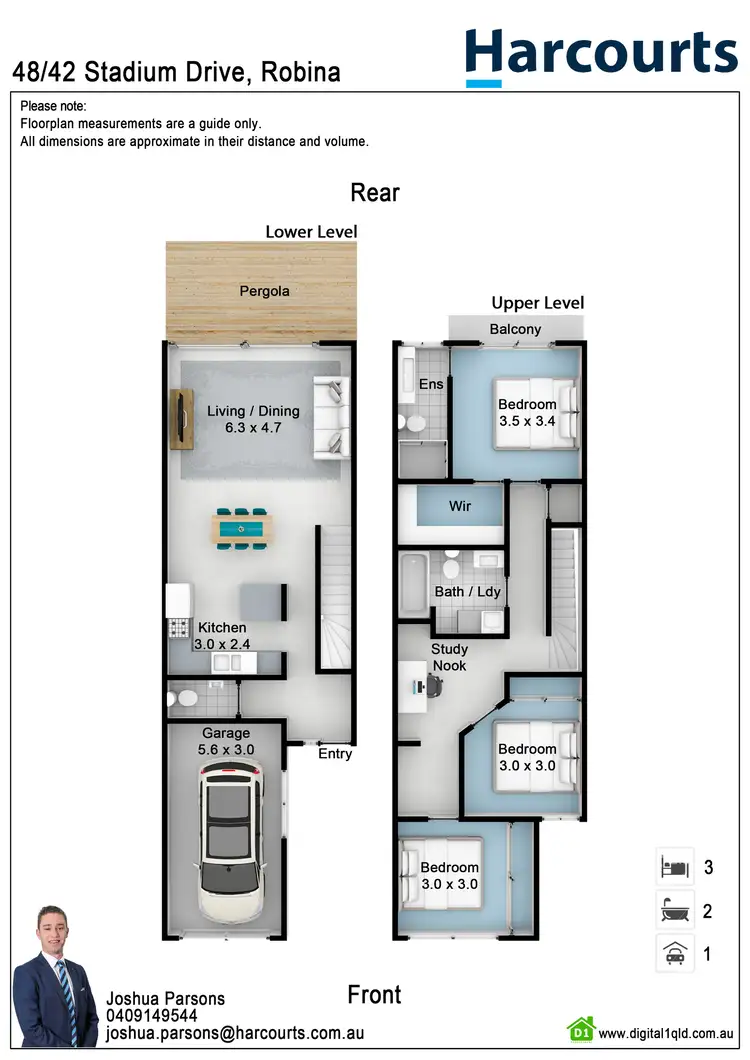 Floorplan of Homely townhouse listing, 48/42 Stadium Drive, Robina QLD 4226