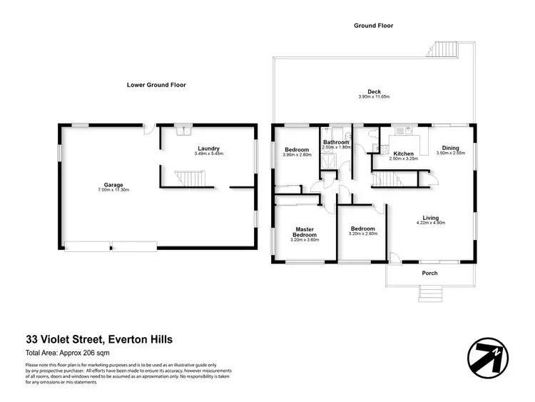 Floorplan of Homely house listing, 33 Violet Street, Everton Hills QLD 4053
