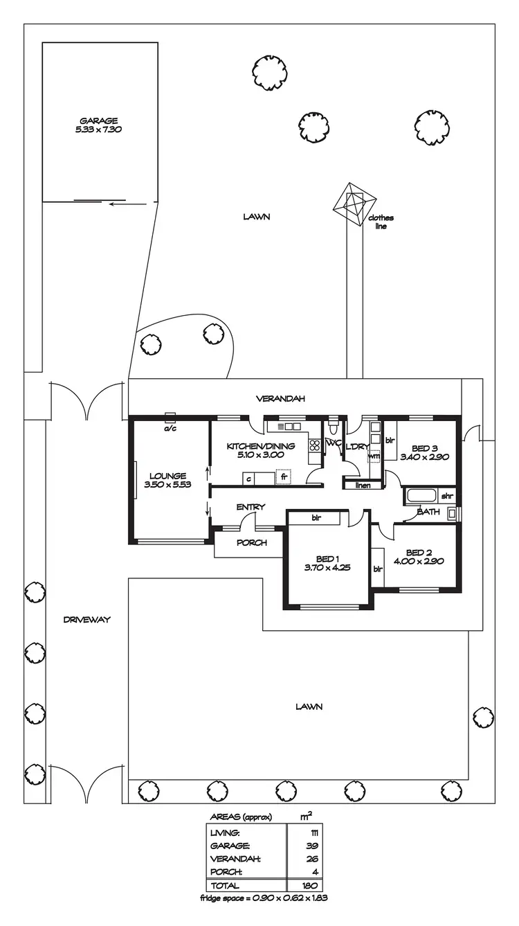 Floorplan of Homely house listing, 1 Whitbread Avenue, Klemzig SA 5087