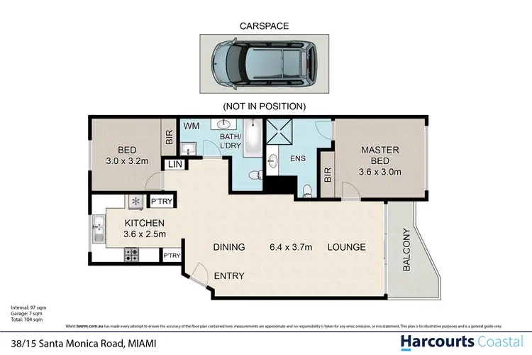 Floorplan of Homely apartment listing, 38/15 Santa Monica Road, Miami QLD 4220