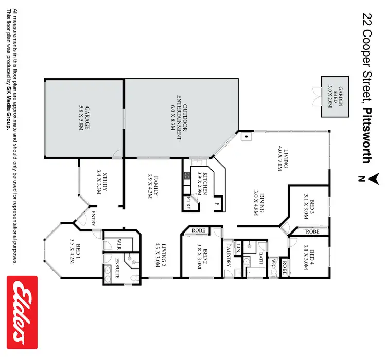 Floorplan of Homely house listing, 22 Cooper Street, Pittsworth QLD 4356
