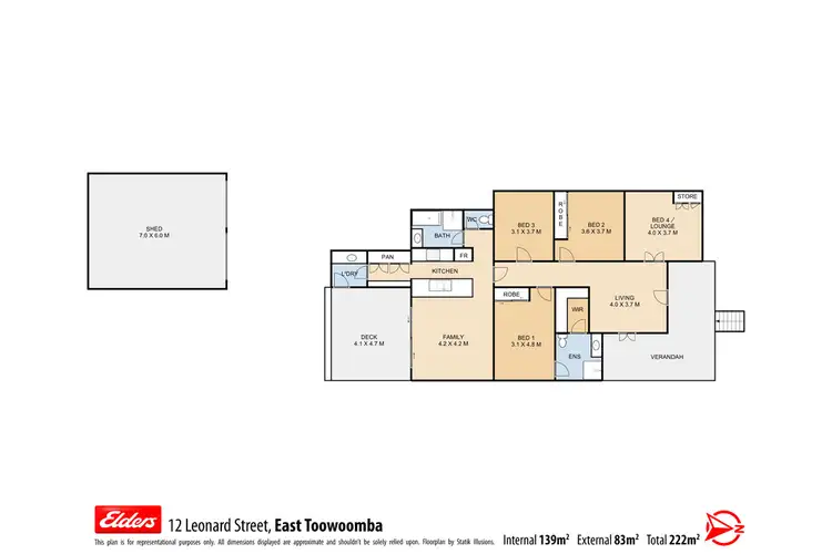 Floorplan of Homely house listing, 12 Leonard Street, East Toowoomba QLD 4350