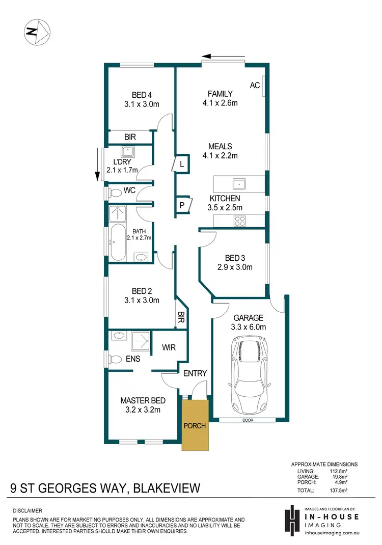 Floorplan of Homely house listing, 9 St Georges Way, Blakeview SA 5114