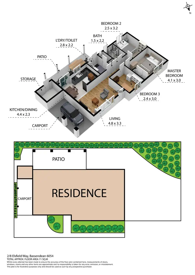 Floorplan of Homely house listing, 2/8 Elsfield Way, Bassendean WA 6054