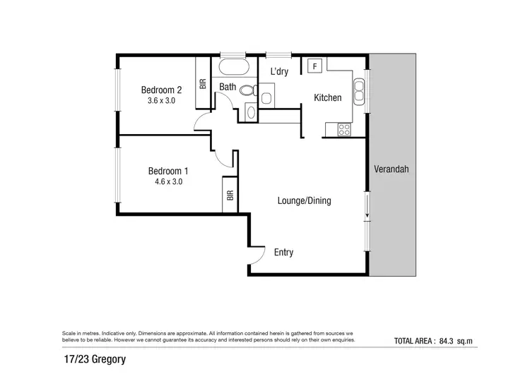Floorplan of Homely unit listing, 17/23 Gregory Street, North Ward QLD 4810
