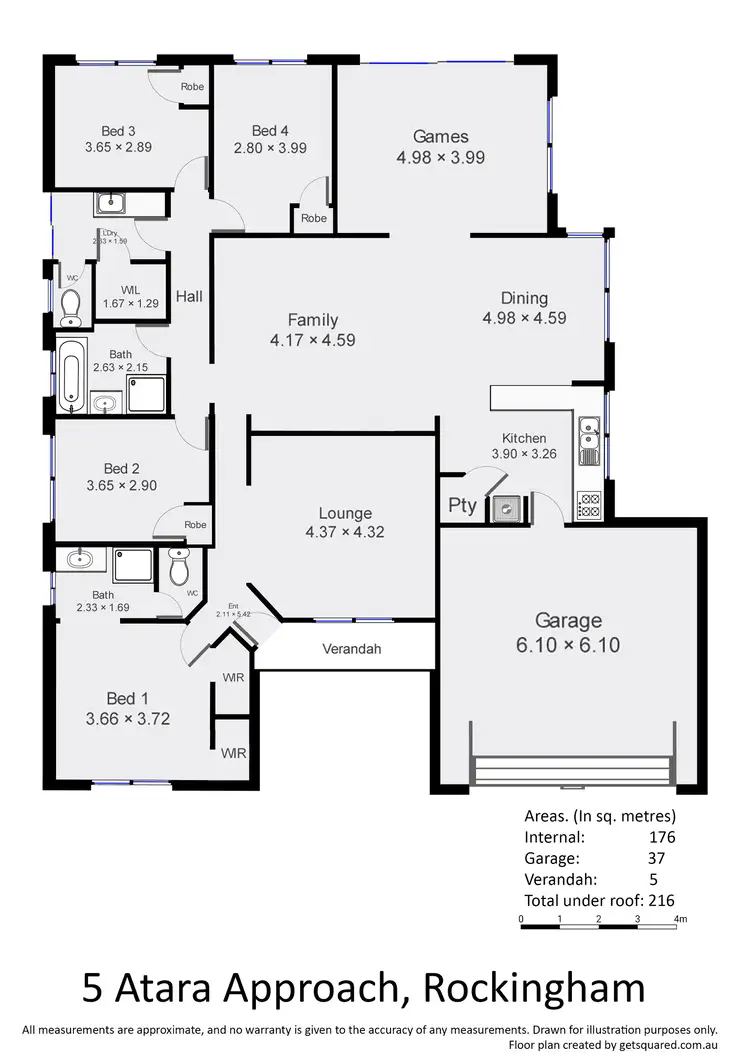 Floorplan of Homely house listing, 5 Atara Approach, Rockingham WA 6168