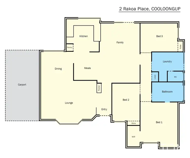 Floorplan of Homely house listing, 2 Rakoa Place, Cooloongup WA 6168