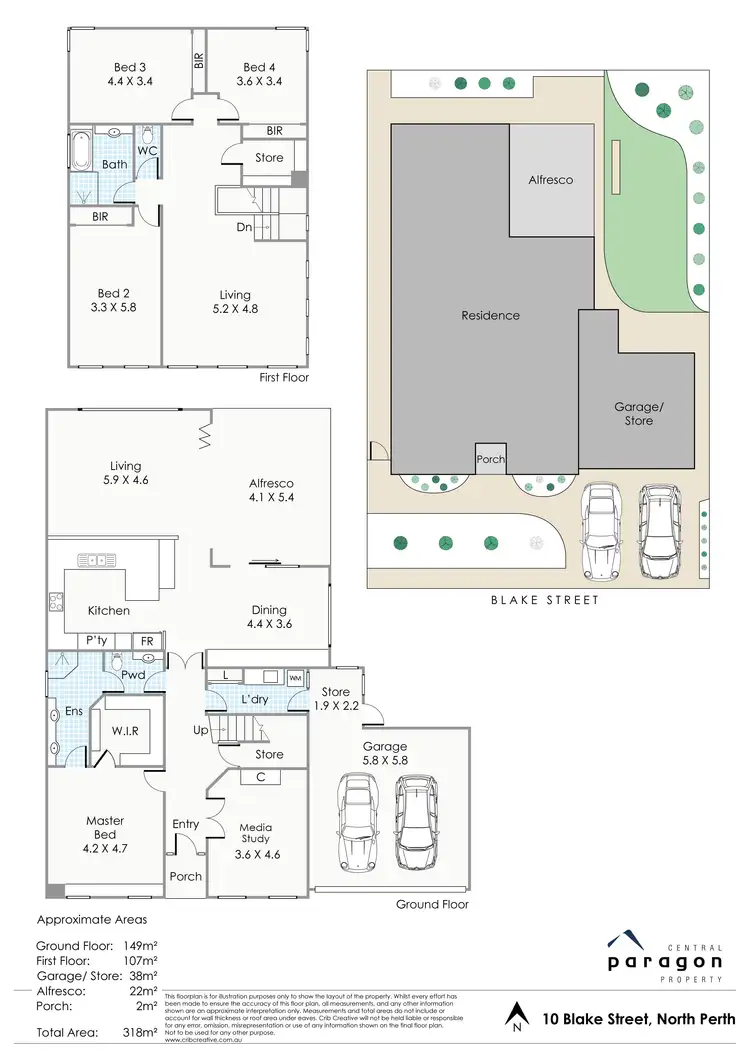 Floorplan of Homely house listing, 10 Blake Street, North Perth WA 6006
