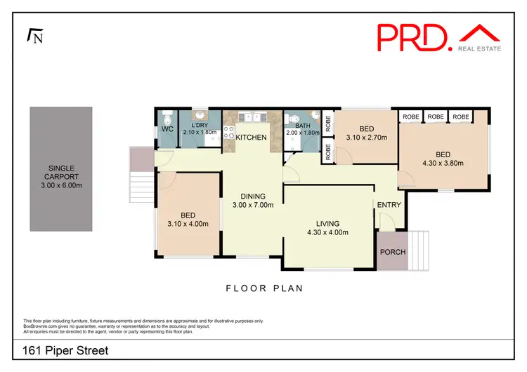 Floorplan of Homely house listing, 161 Piper Street, Tamworth NSW 2340