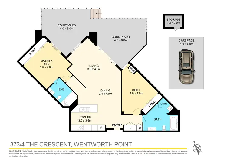 Floorplan of Homely apartment listing, 373/4 The Crescent, Wentworth Point NSW 2127