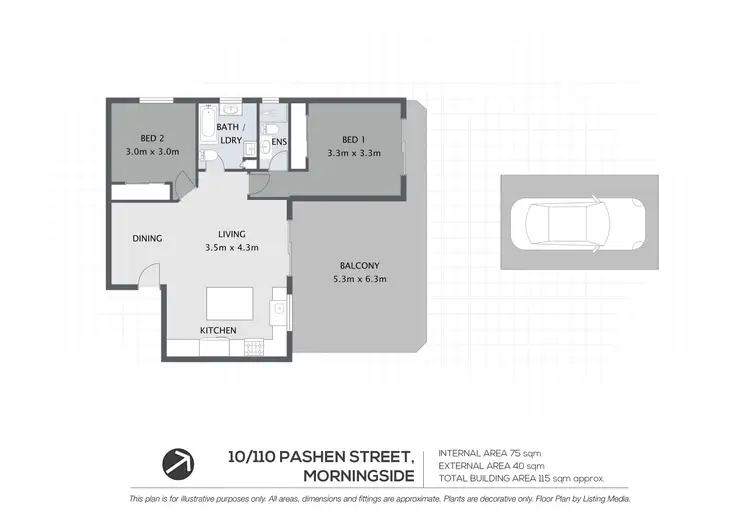 Floorplan of Homely unit listing, 10/110 Pashen Street, Morningside QLD 4170