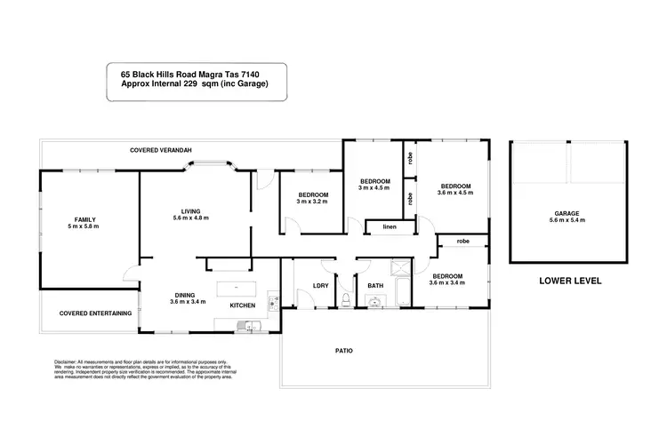 Floorplan of Homely house listing, 65 Black Hills Road, Magra TAS 7140
