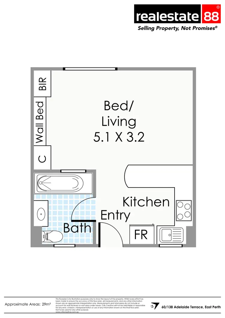 Floorplan of Homely apartment listing, 60/138 Adelaide Terrace, East Perth WA 6004