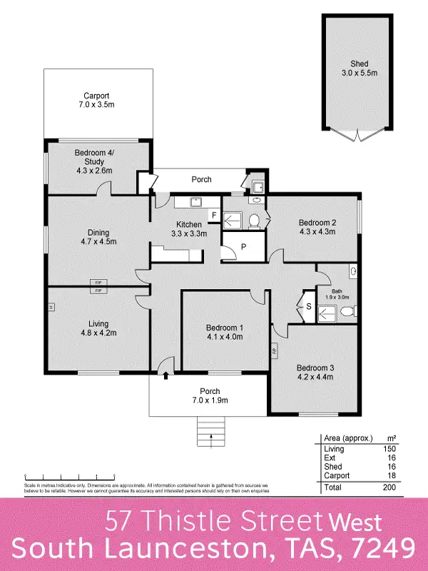 Floorplan of Homely house listing, 57 Thistle Street West,, South Launceston TAS 7249