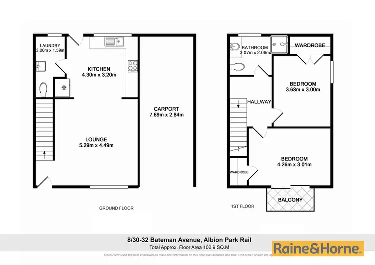 Floorplan of Homely townhouse listing, 8/30-32 Bateman Avenue, Albion Park Rail NSW 2527
