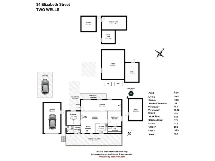 Floorplan of Homely house listing, 34 Elizabeth Street, Two Wells SA 5501