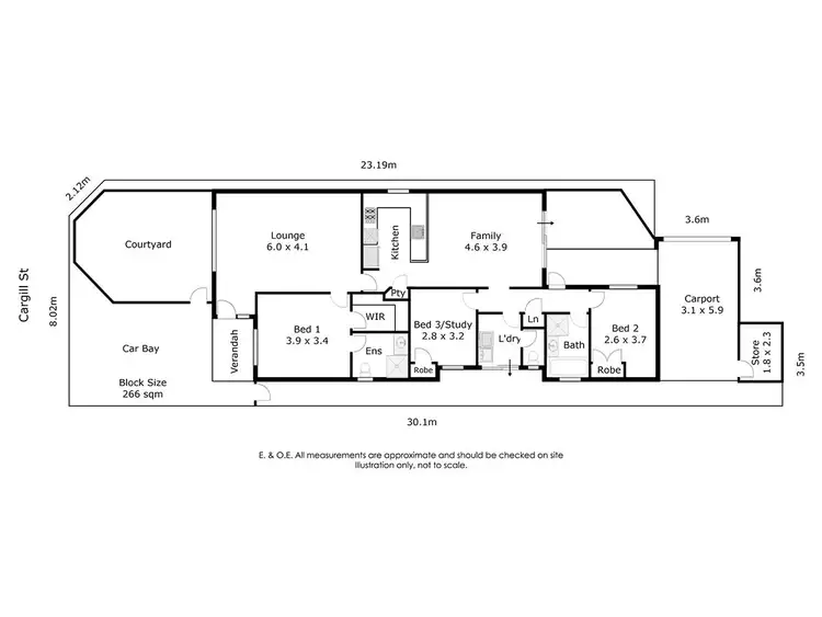 Floorplan of Homely villa listing, 78 Cargill Street, Victoria Park WA 6100