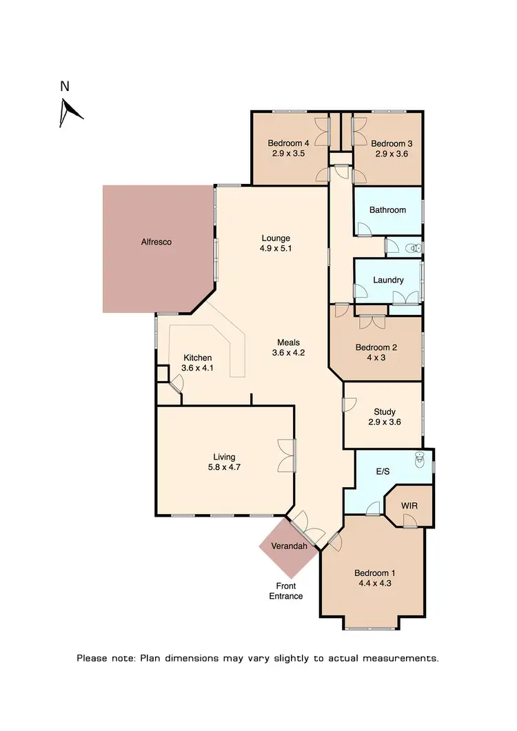 Floorplan of Homely house listing, 5 Gleeson Court, Gordon VIC 3345