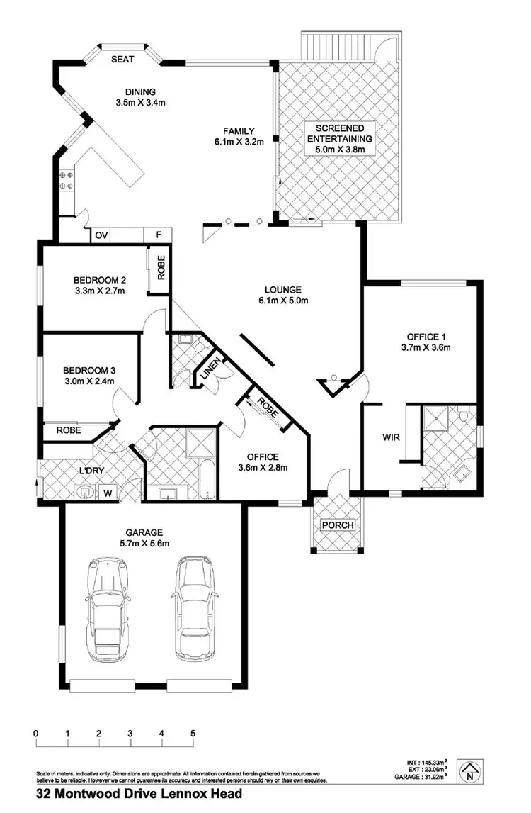 Floorplan of Homely house listing, 32 Montwood Drive, Lennox Head NSW 2478