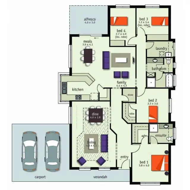 Floorplan of Homely house listing, 6 Fairweather Drive, Strathalbyn SA 5255