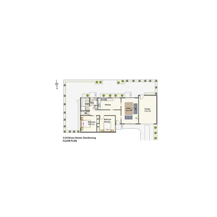 Floorplan of Homely unit listing, 3/24 Bruce Street, Dandenong VIC 3175