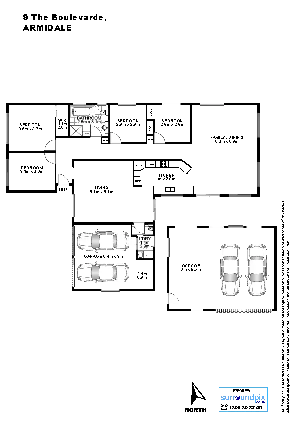 Floorplan of Homely house listing, 9 The Boulevarde, Armidale NSW 2350