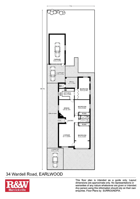 Floorplan of Homely house listing, 34 Wardell Road, Earlwood NSW 2206