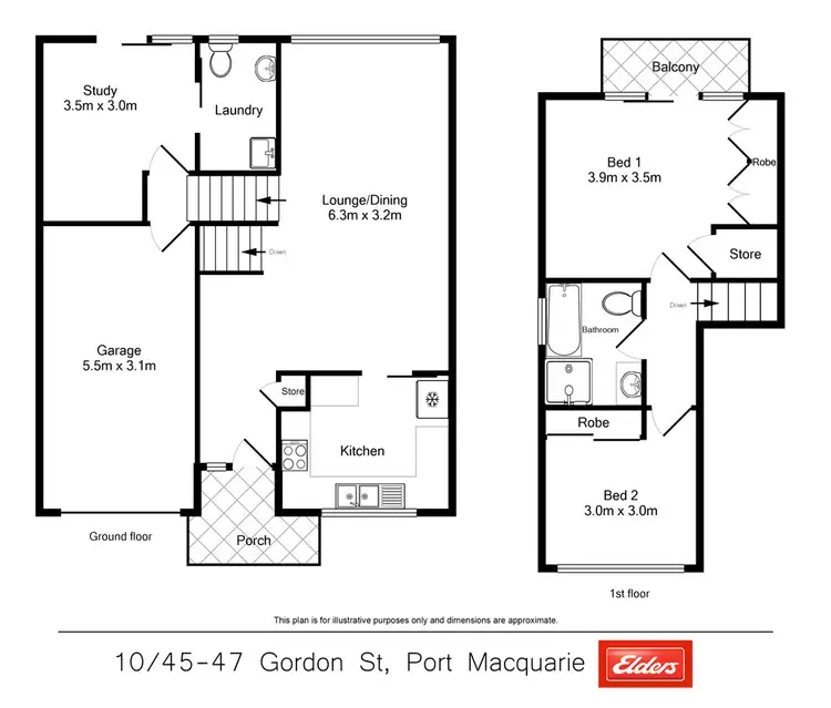 Floorplan of Homely townhouse listing, 10/45-47 Gordon Street, Port Macquarie NSW 2444