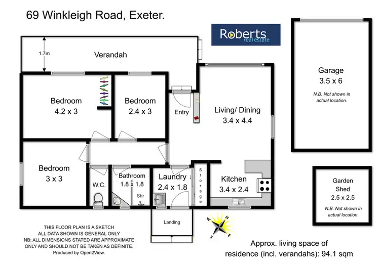 Floorplan of Homely house listing, 69 Winkleigh Road, Exeter TAS 7275