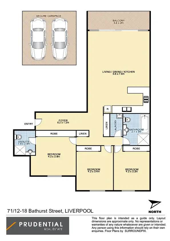 Floorplan of Homely unit listing, 71/12-18 Bathurst Street, Liverpool NSW 2170